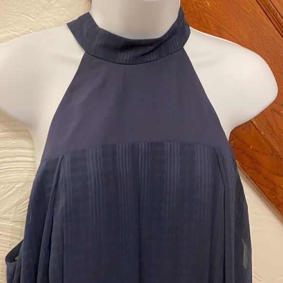 BCBGeneration mock neck navy blue dress - Picture 2 of 6